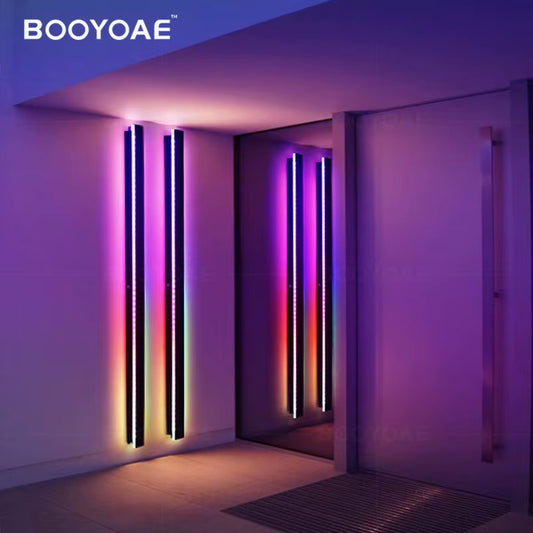 RGB Wall Light Modern Outdoor Porch Colored Light Party Intelligent Remote Control Balcony Terrace Decoration Lighting Wall Lamp