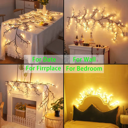 Bendable Willow Branch Lights, Ideal for Living Room and Bedroom Fairy Lights - Perfectly Suited for Christmas.